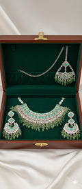 Mint Green Choker Necklace Set