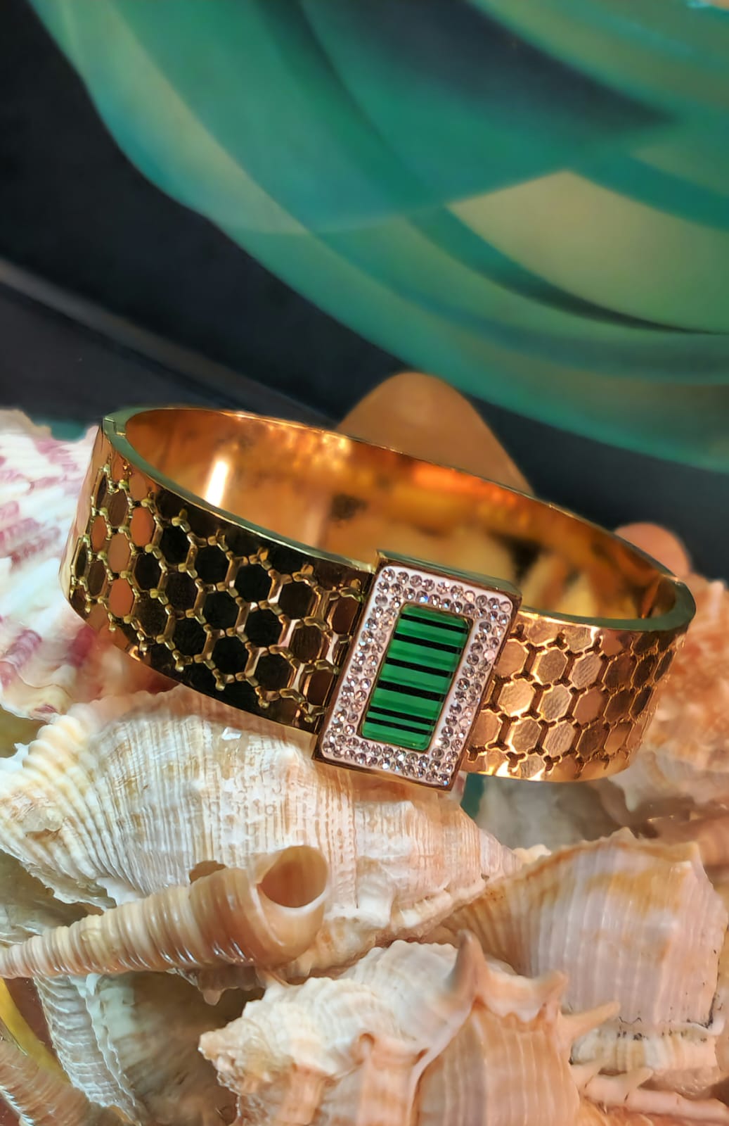 Green & Gold Traditional Bangle