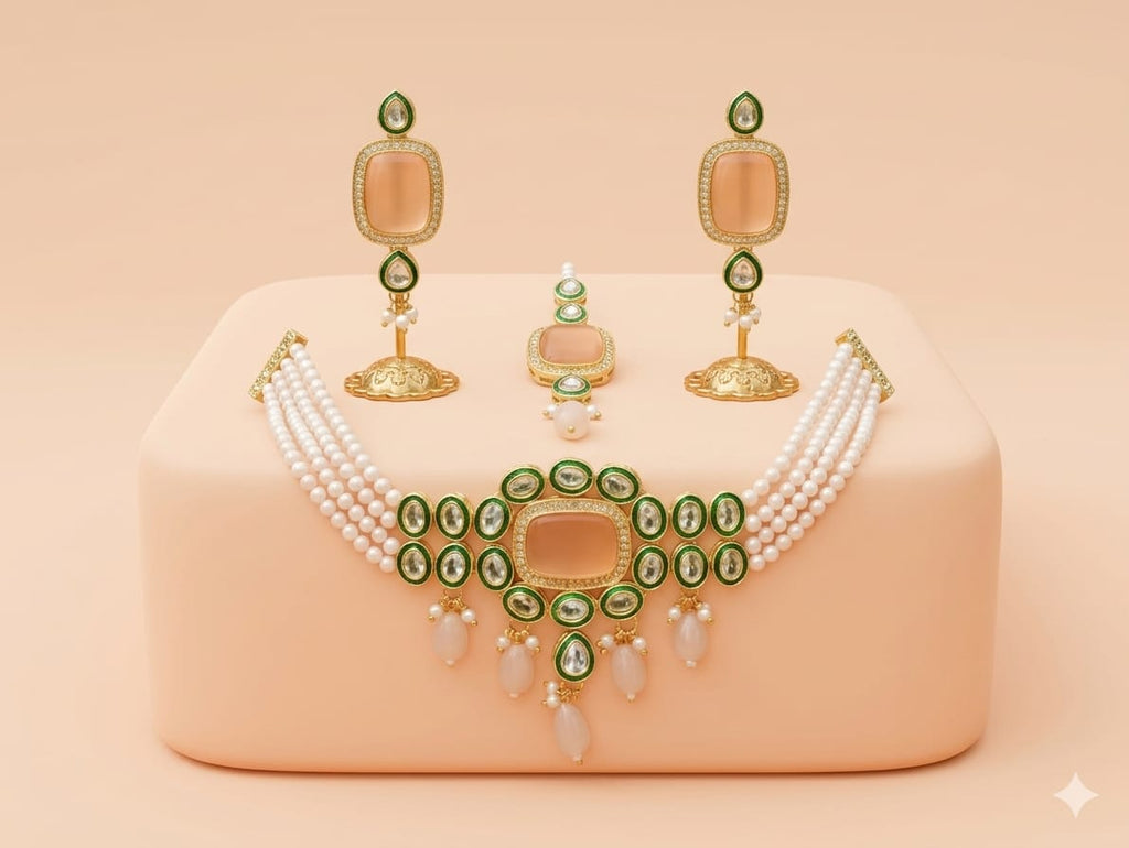 Royal Meenakari Chokar Necklace Set