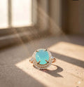 Mint Crystal Statement Ring