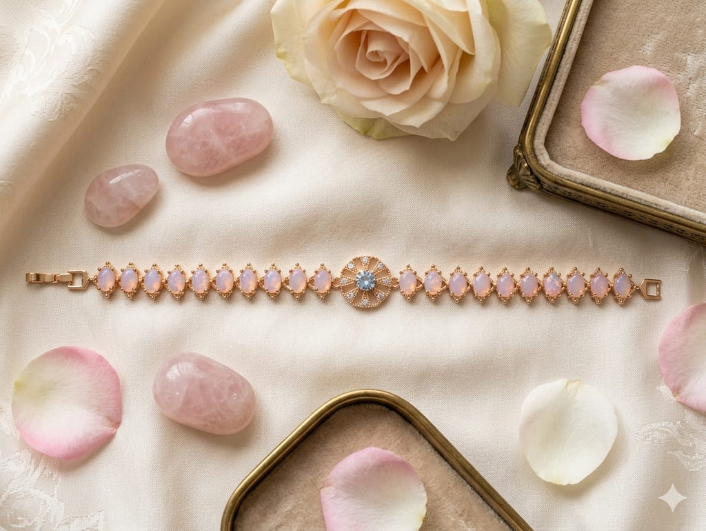 Blush Pink Crystal Bracelet