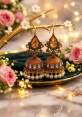Light Brown Traditional Jhumka Earrings