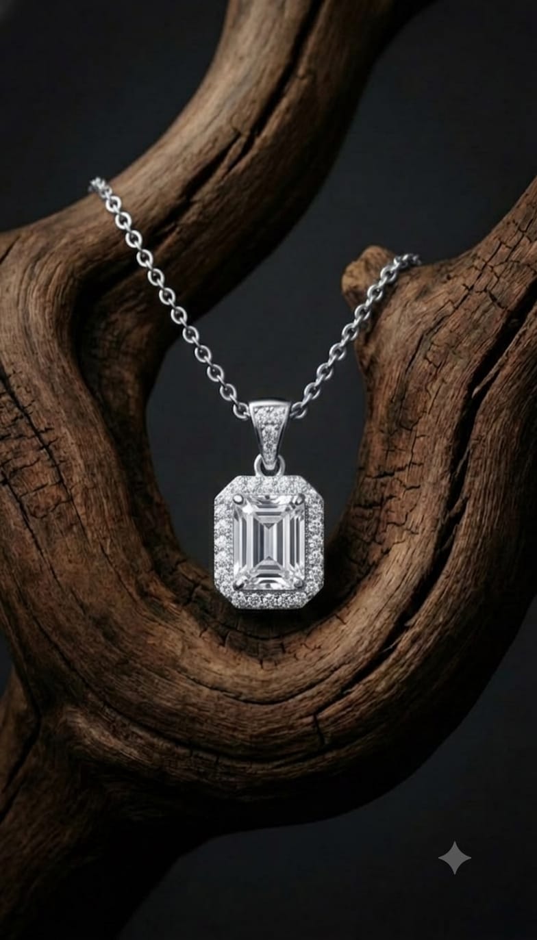 Crystal White Pendant Necklace