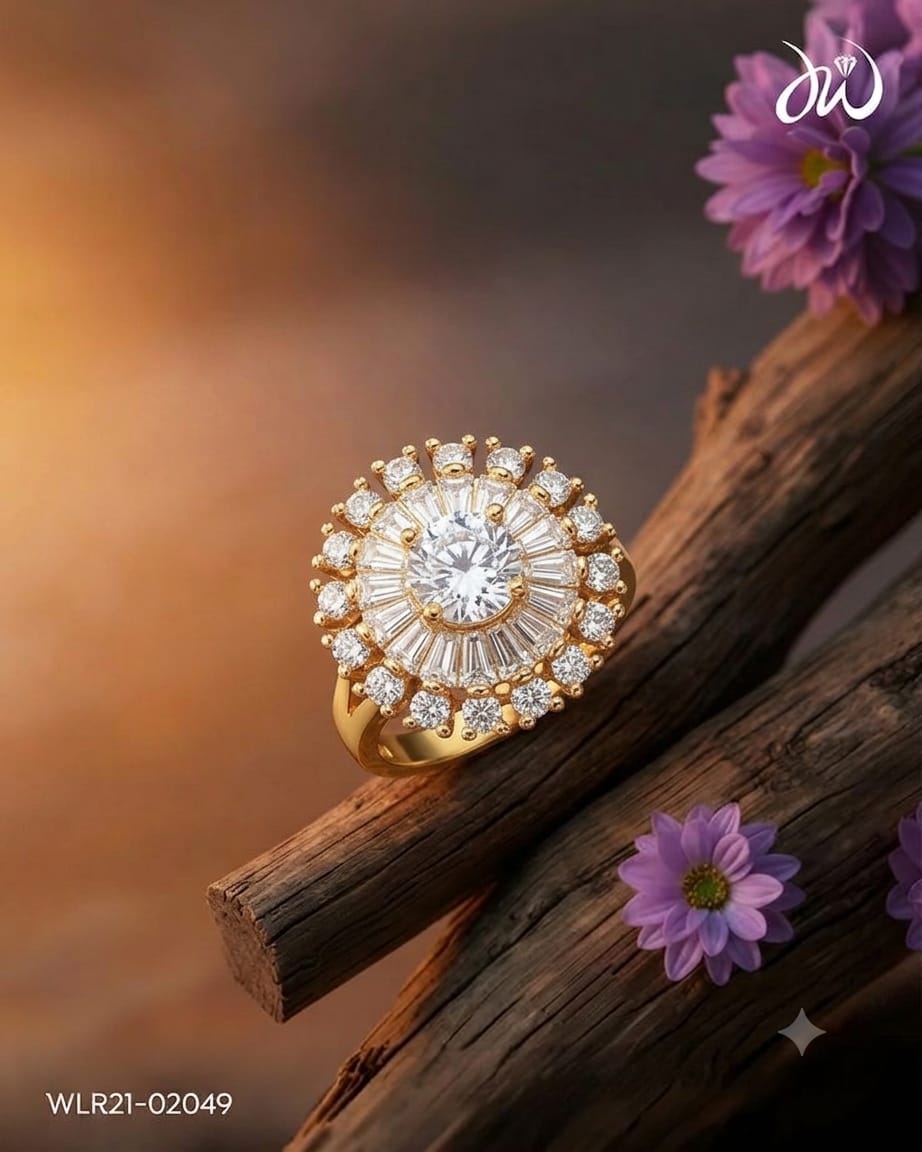 Celestial Crystal Sunburst Ring