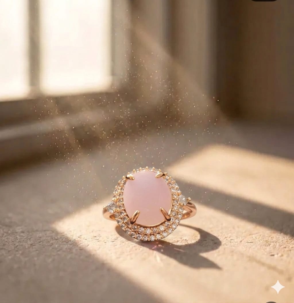 Pink Crystal Statement Ring