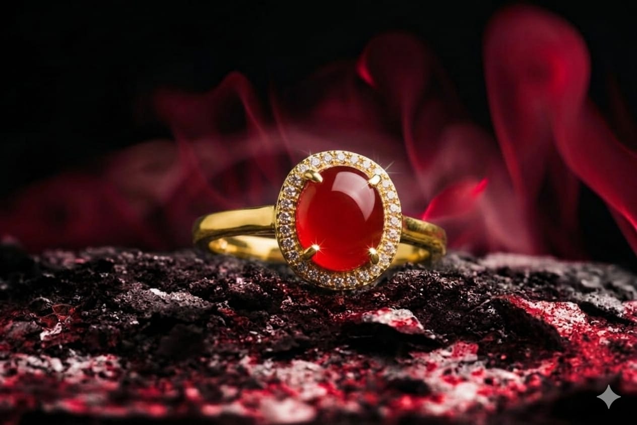 Red Crystal Statement Ring
