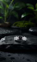 Midnight Crystal Solitaire Ring