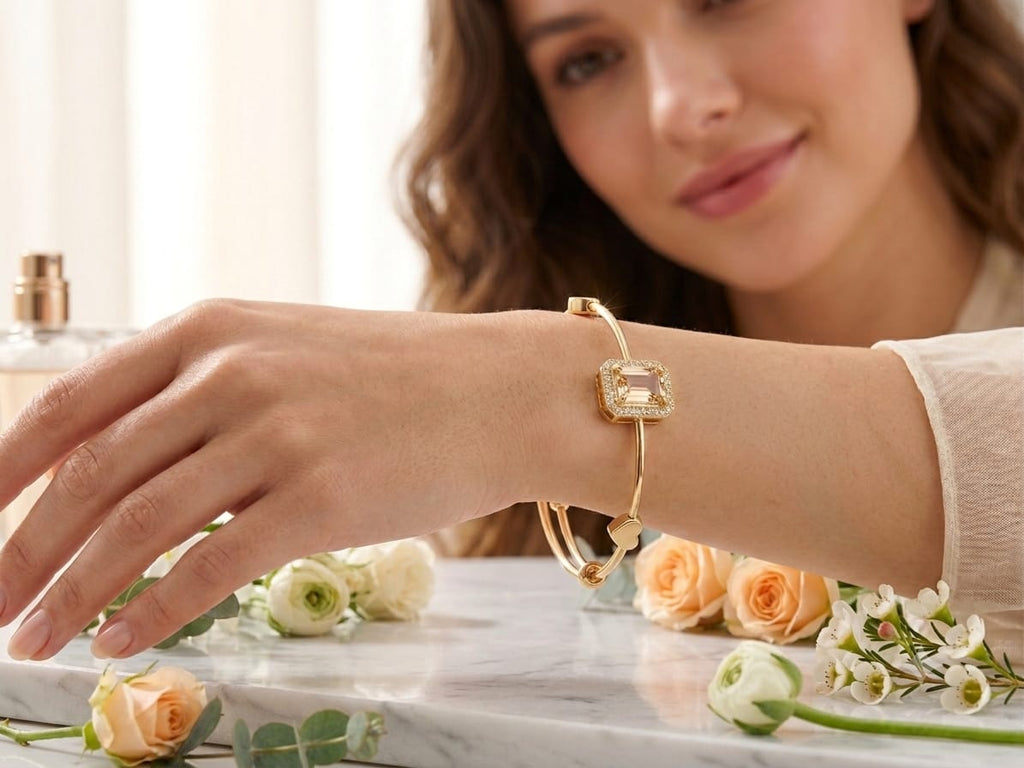 Modern Gold-Tone Statement Bangle