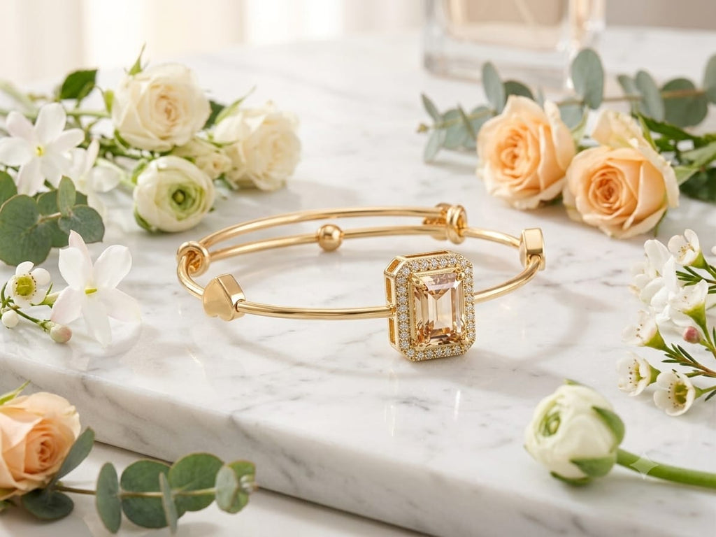 Modern Gold-Tone Statement Bangle