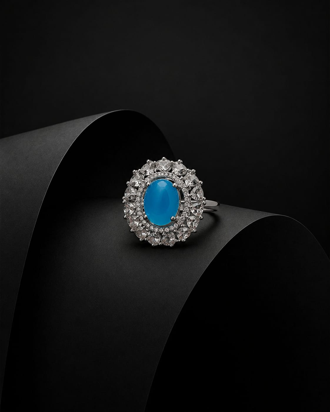 Royal Blue Stone Statement Ring