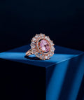 Premium Rose Gold Pink Cocktail Ring
