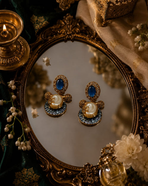 Artisan Turkish Sapphire & Baroque Pearl Set