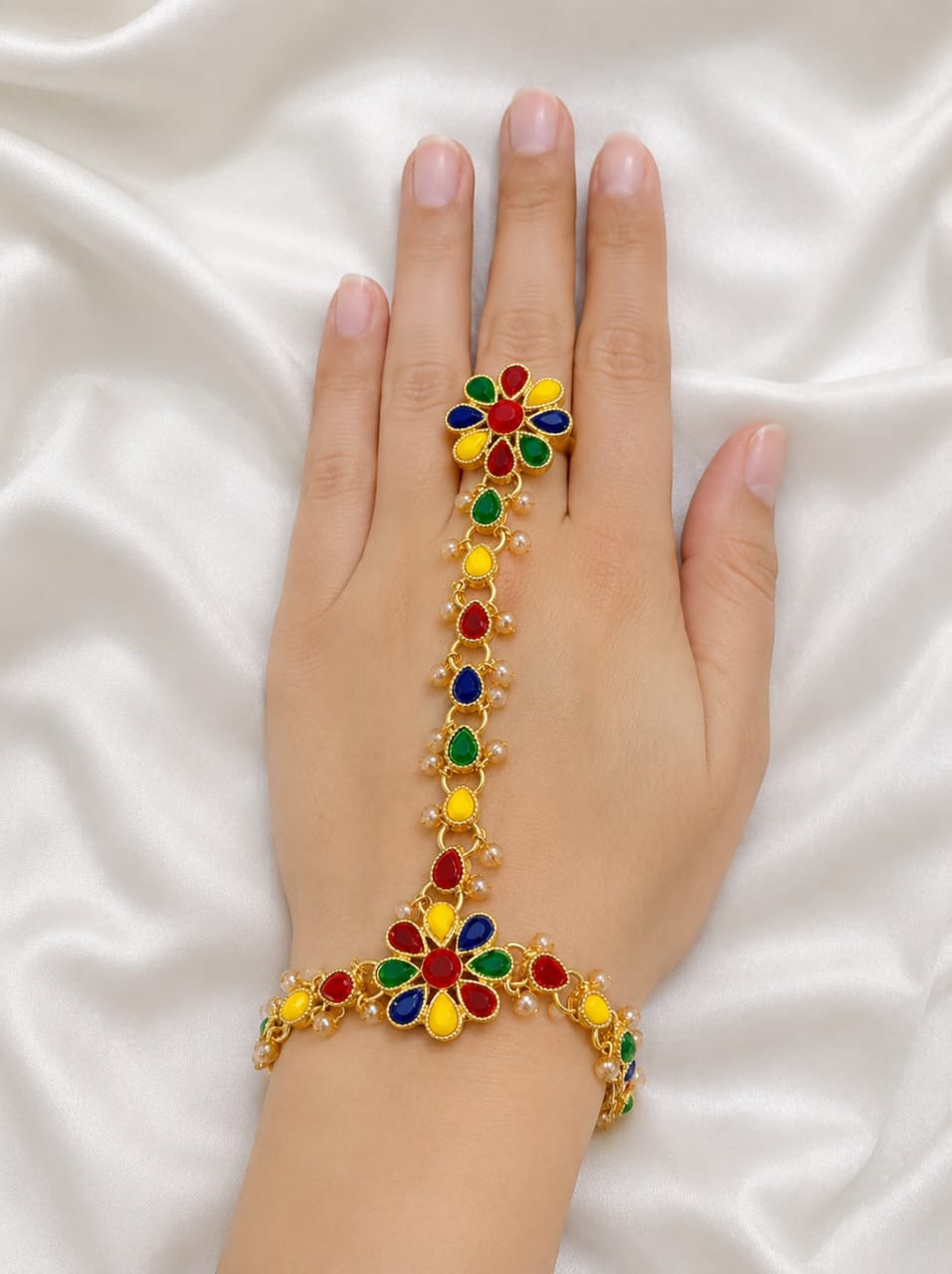 Multicolor Floral Hand Harness (ANGLA)