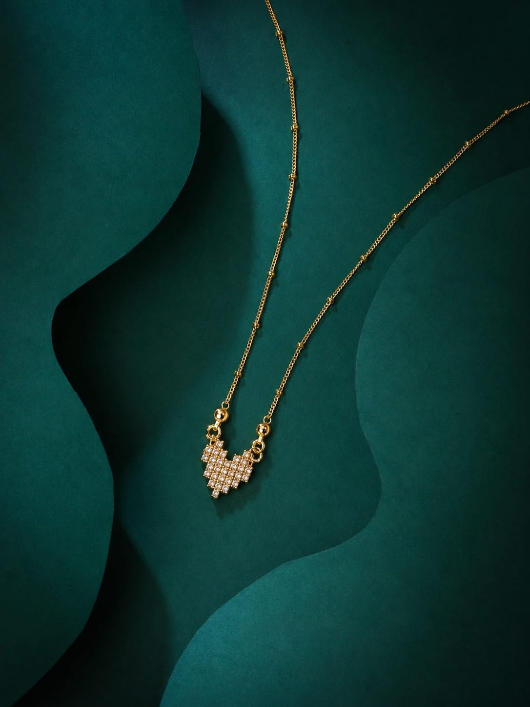 Gold Heart Pendant Necklace