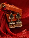 Black Traditional Jhumka Earrings