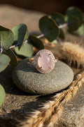 Pink Crystal Statement Ring